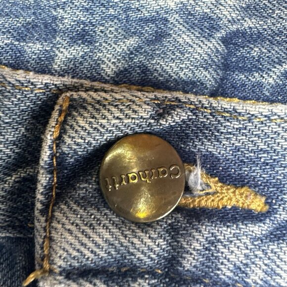 VTG Carhartt Jeans Mens 36x34 Relaxed Fit Work Jeans Medium Wash Denim Rental - Picture 4 of 8